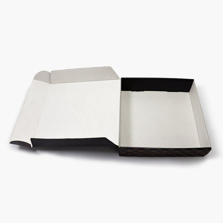 Packaging printing corrugated cardboard folding black paper mailing box custom logo