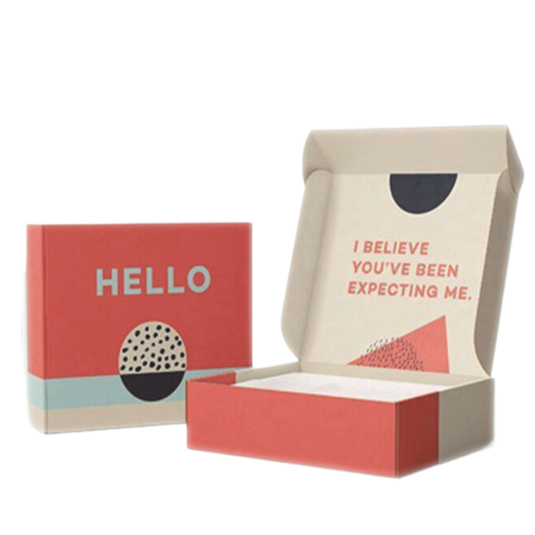 Custom Cardboard Gift Mailing Mailer Shipping Box Luxury Gift Paper For Wigs Hair Extension Beauty Packaging