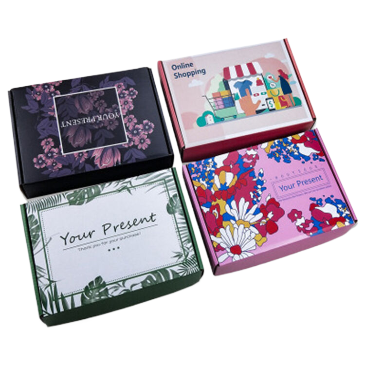 Custom Cardboard Gift Mailing Mailer Shipping Box Luxury Gift Paper For Wigs Hair Extension Beauty Packaging