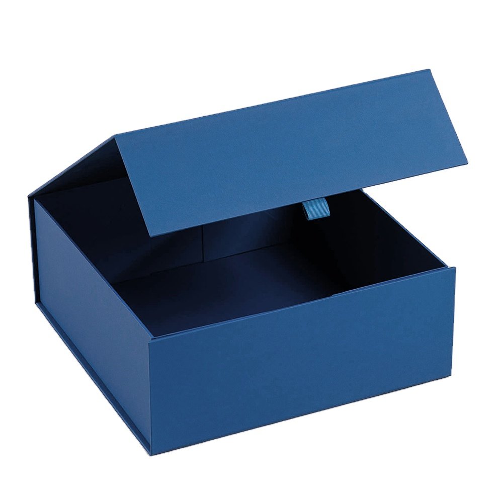 Customized Logo Book Shape Folding Magnetic Box Collapsible Packaging Rigid Gift Box