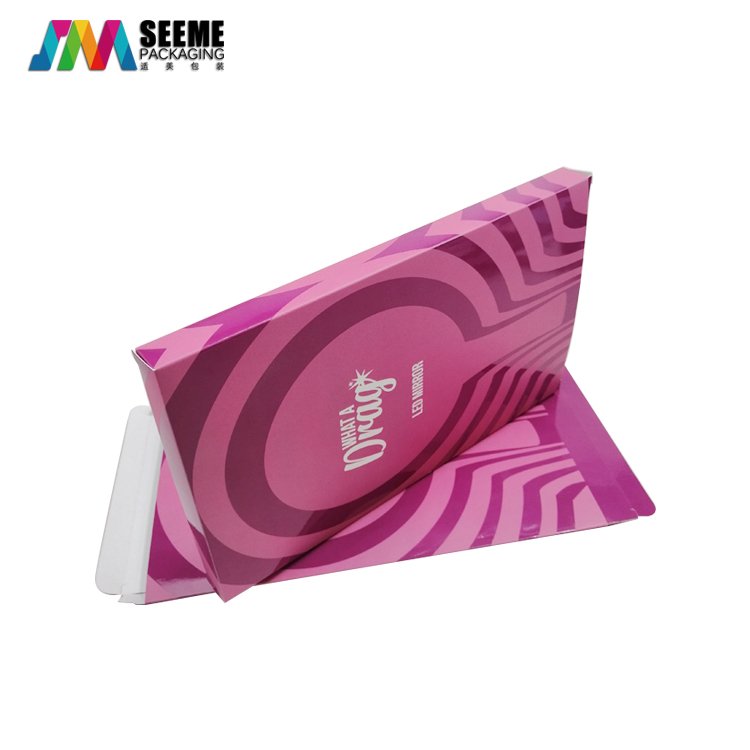 Full color printing cardboard packing gift paper box with embossed braille laque spots and UV logo