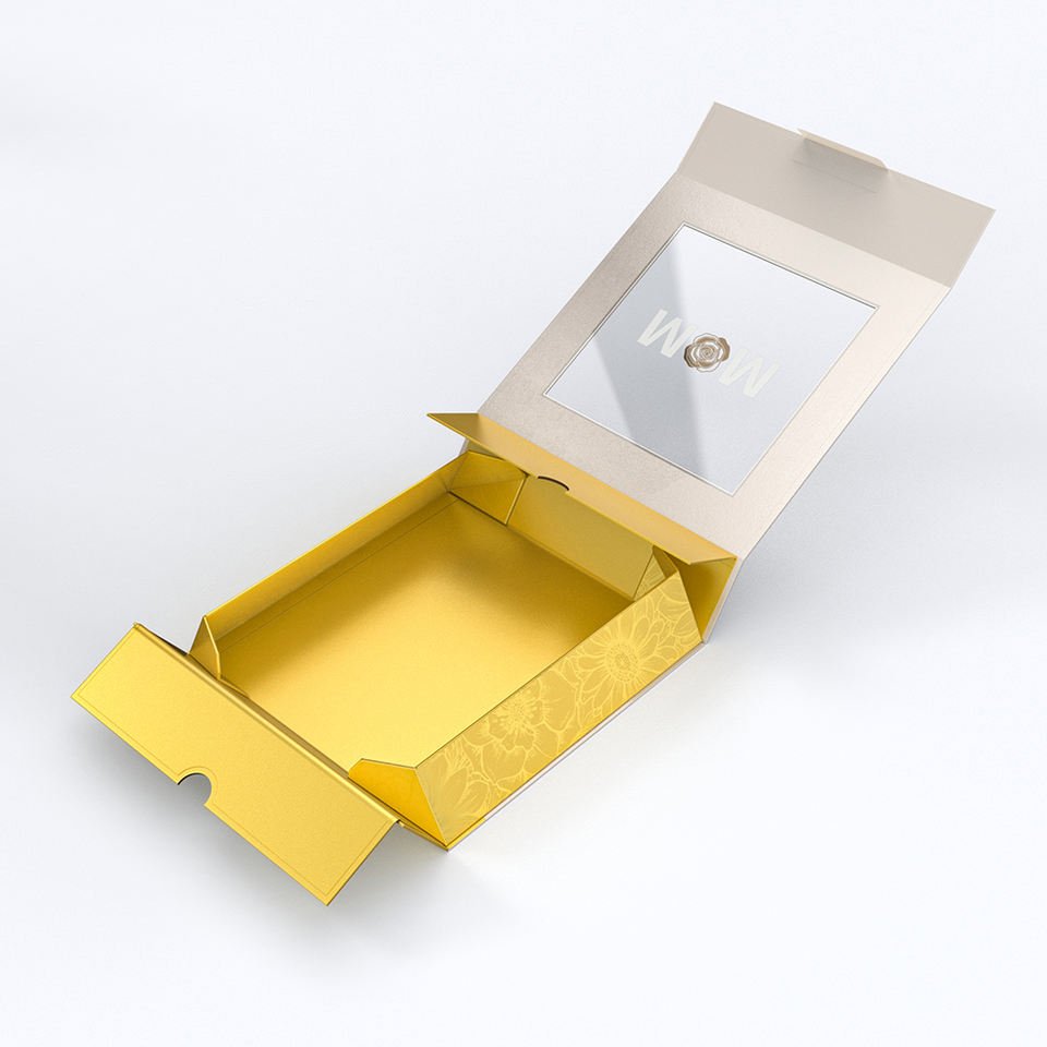 Luxury Tissue White Paper Display Box Packaging Paper Gift Box With Clear Window Thin Paper Box