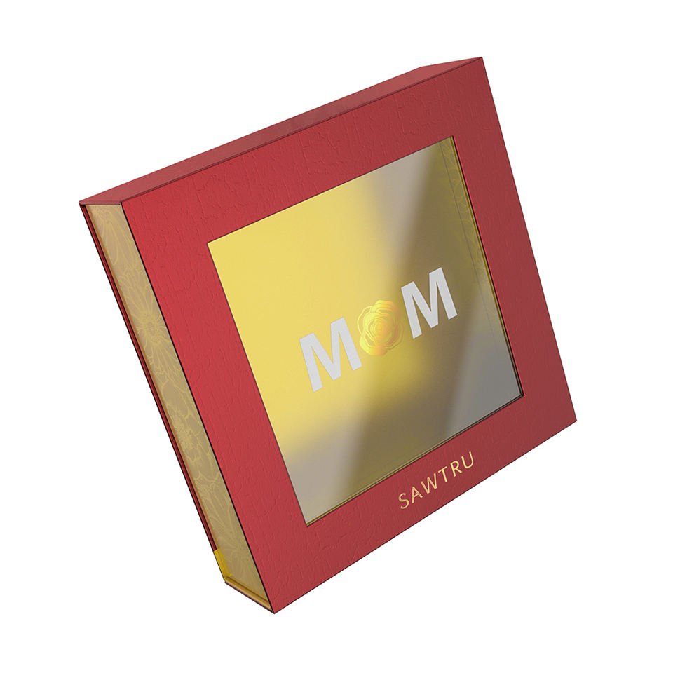 Luxury Tissue White Paper Display Box Packaging Paper Gift Box With Clear Window Thin Paper Box