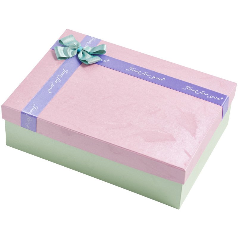 Christmas gift hand-held corrugated box square storage packaging gift color box custom
