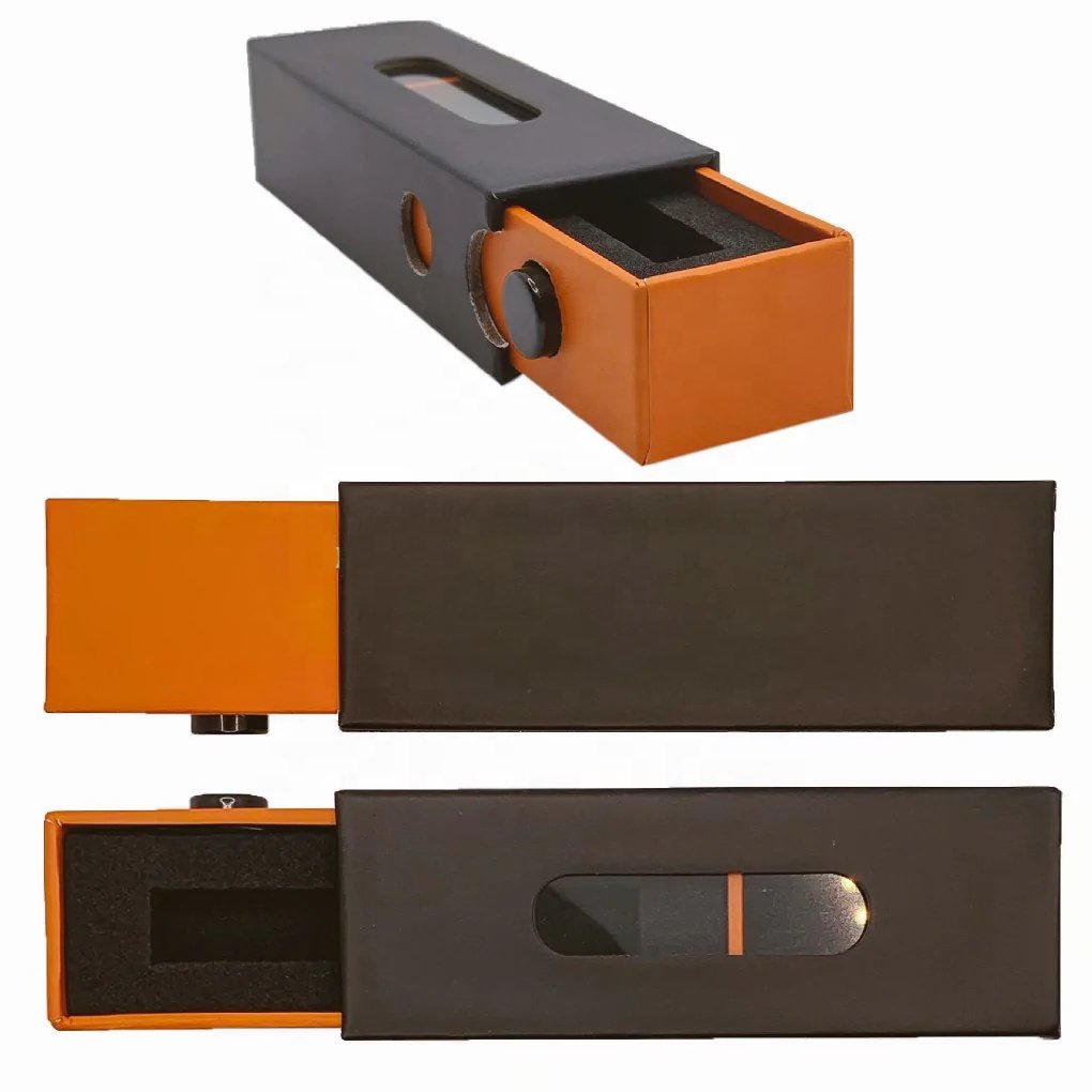 Child Proof Drawer Ceramic cart packaging 0.5ml 1ml Packaging Box shiny holographic logo printing boxes