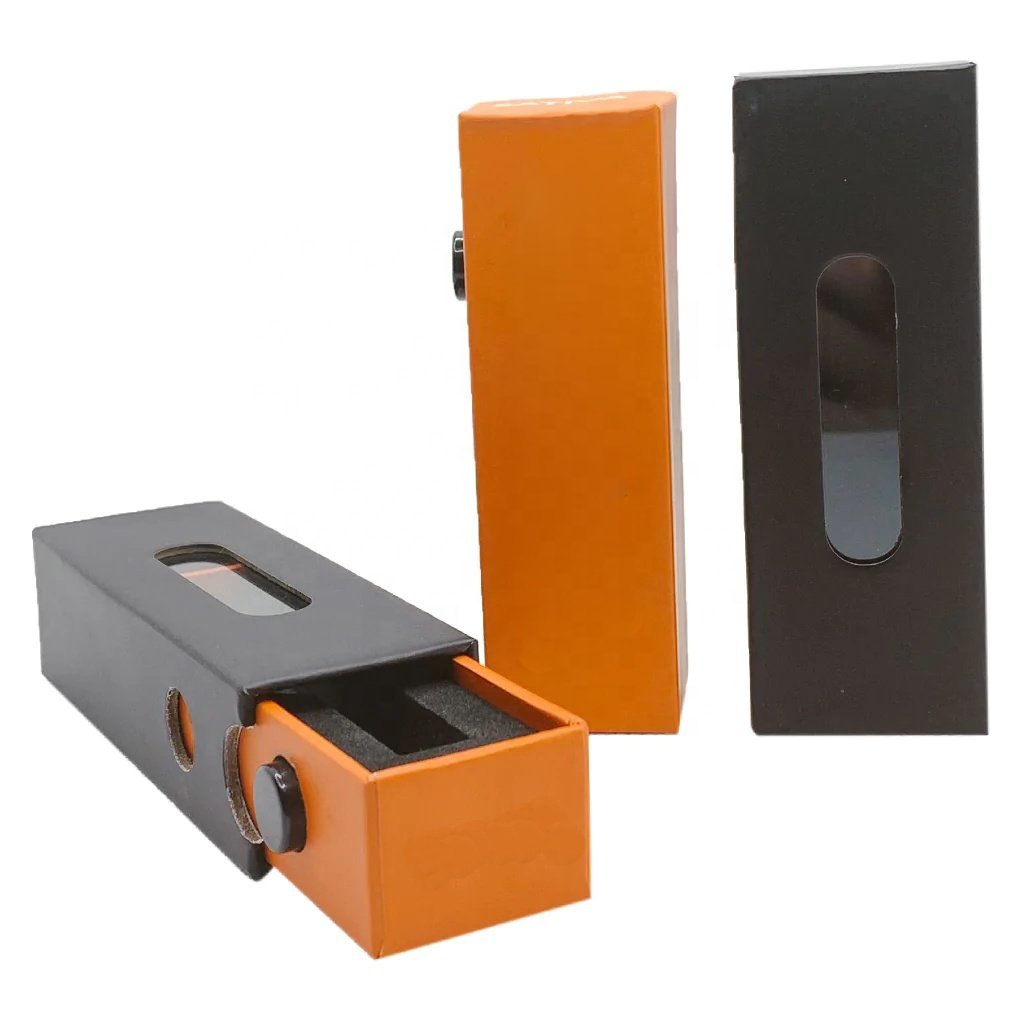 Child Proof Drawer Ceramic cart packaging 0.5ml 1ml Packaging Box shiny holographic logo printing boxes
