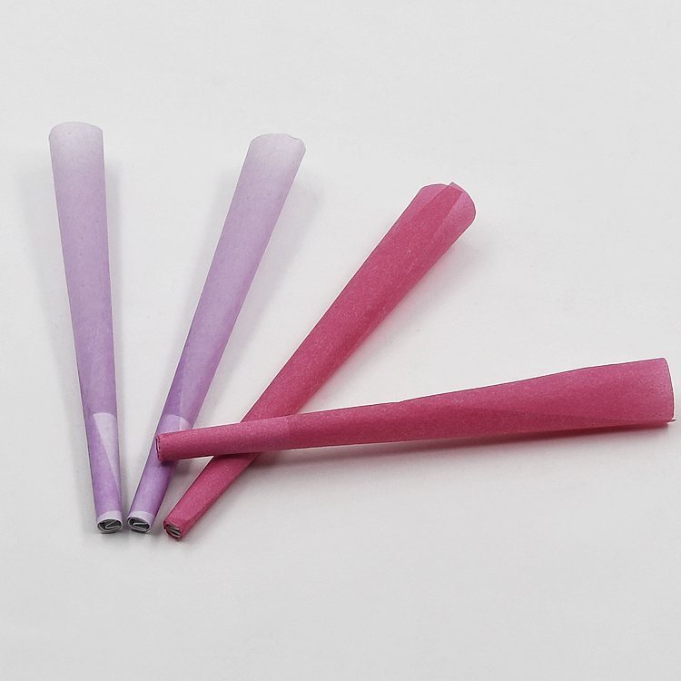 Custom Flavored Rolling Paper Natural Herbal Kingsize Pre Rolled Cones for Retail Small Box
