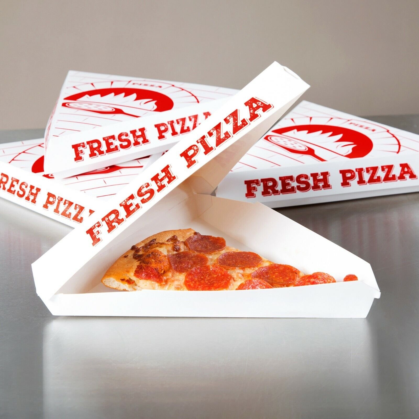 China Wholesale Cheap Kraft Cardboard Paper Pizza Wedge Packaging Triangle Single Pizza Slice Box