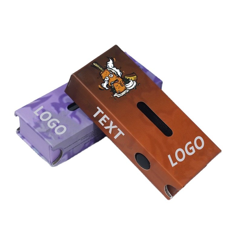 Custom logo cardboard child proof 1ml cart drawer box thread battery pen 2g disposable muha meds cartridge packaging