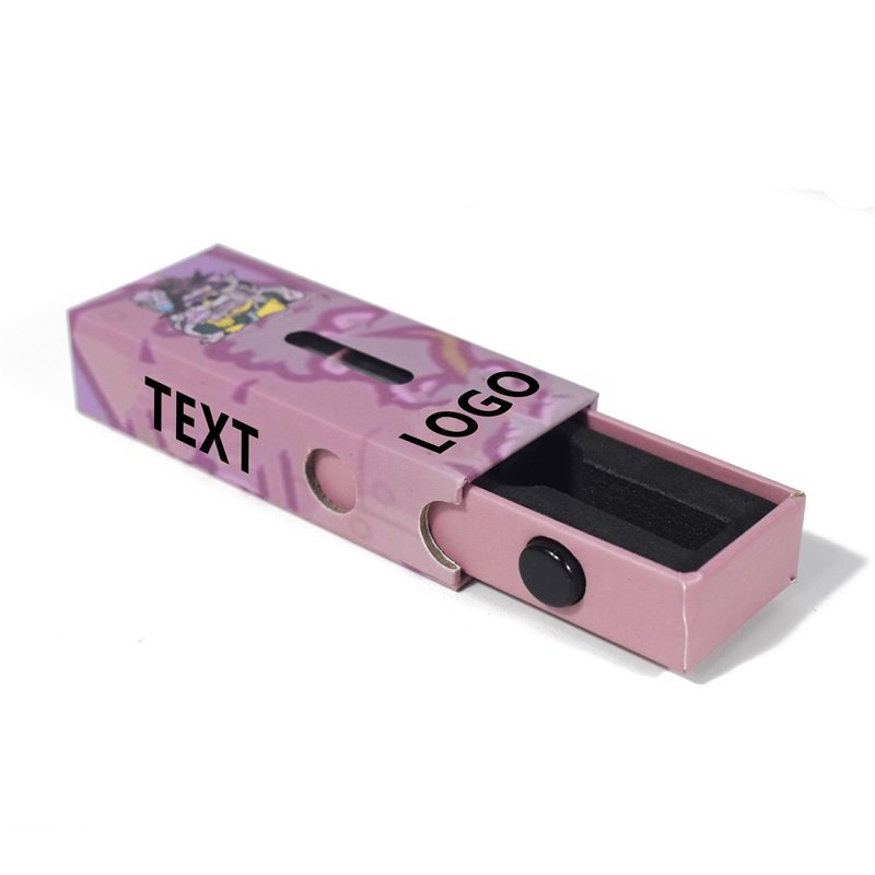 Custom logo cardboard child proof 1ml cart drawer box thread battery pen 2g disposable muha meds cartridge packaging