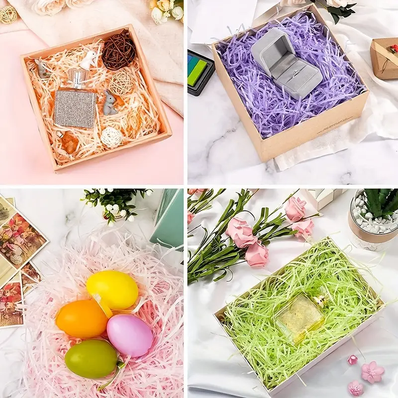 GLY PACKAGING wholesale crepe paper for packing shredded paper tissue packing for gift package box packaging Shredded paper