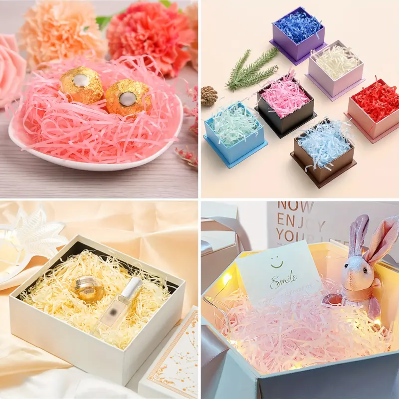 GLY PACKAGING wholesale crepe paper for packing shredded paper tissue packing for gift package box packaging Shredded paper