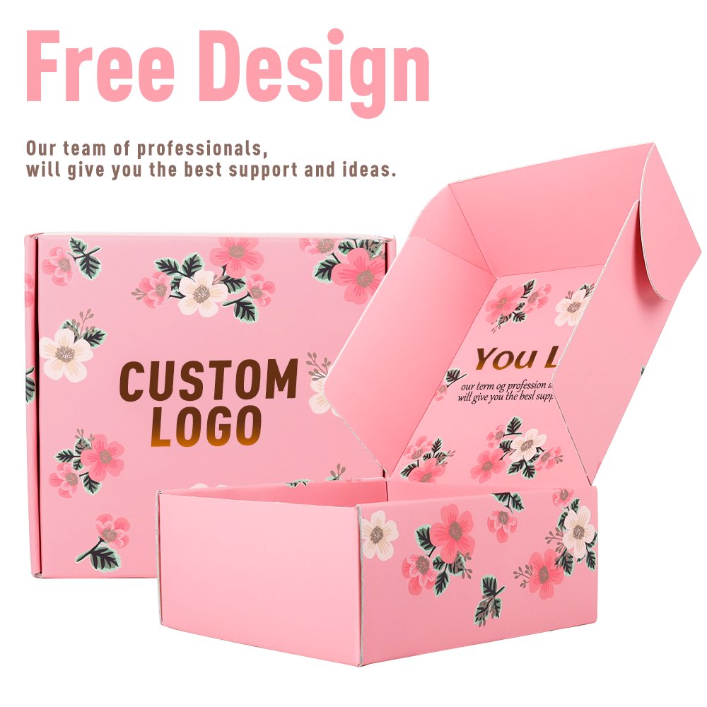 Wholesale Custom Printed Logo Mailers Folding Gift Paper Box Cardboard Black Shipping Corrugated Packaging Mailer Boxes Custom