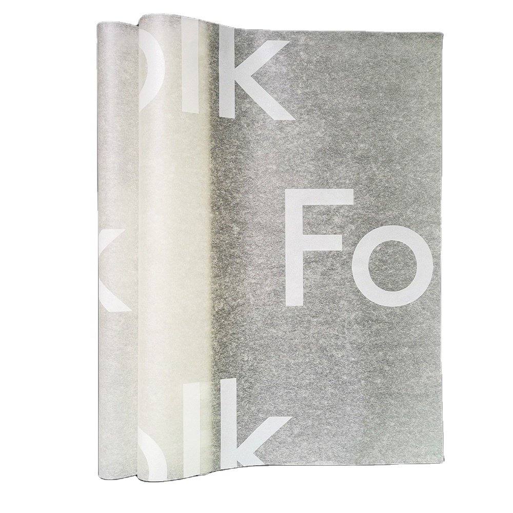 Customized Gloden Logo White Packaging Paper Tissue Wrapping Paper For Garment Packaging Clothes Wrapping Tissue Paper With Logo