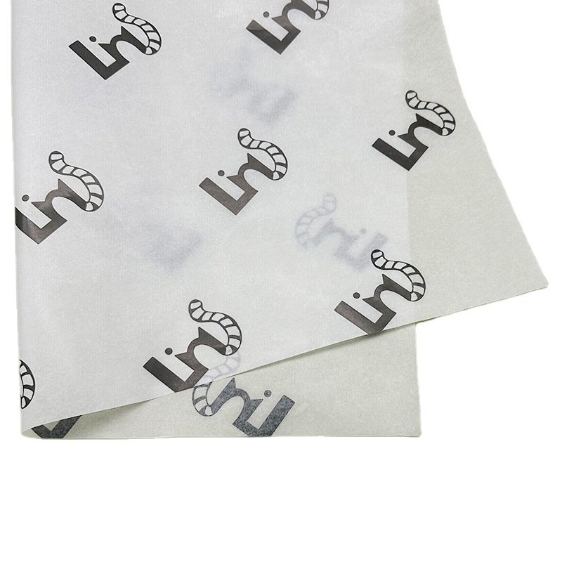 Customized Gloden Logo White Packaging Paper Tissue Wrapping Paper For Garment Packaging Clothes Wrapping Tissue Paper With Logo