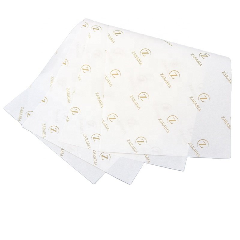 Customized Gloden Logo White Packaging Paper Tissue Wrapping Paper For Garment Packaging Clothes Wrapping Tissue Paper With Logo