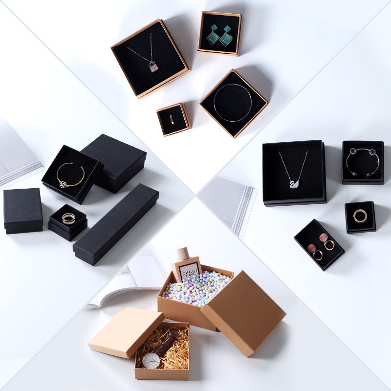 Luxury drawer jewelry gift box ring earrings pendant necklace bracelet storage carton custom logo jewelry packaging box