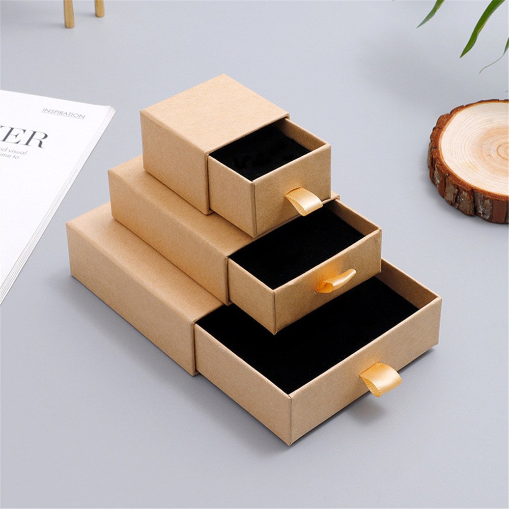 Luxury drawer jewelry gift box ring earrings pendant necklace bracelet storage carton custom logo jewelry packaging box