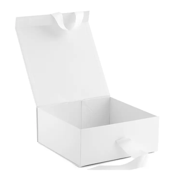 Eco Friendly Logo Luxury Rigid Paper Packaging Box Custom Magnetic Lid Closure Gift White Cardboard Custom Packaging Box
