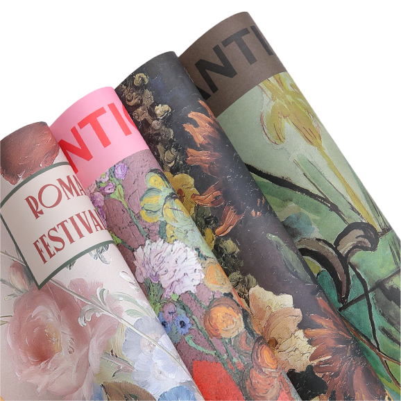 Retro-Style Flower Packaging Paper Art Paper for Oil Painting Art paper