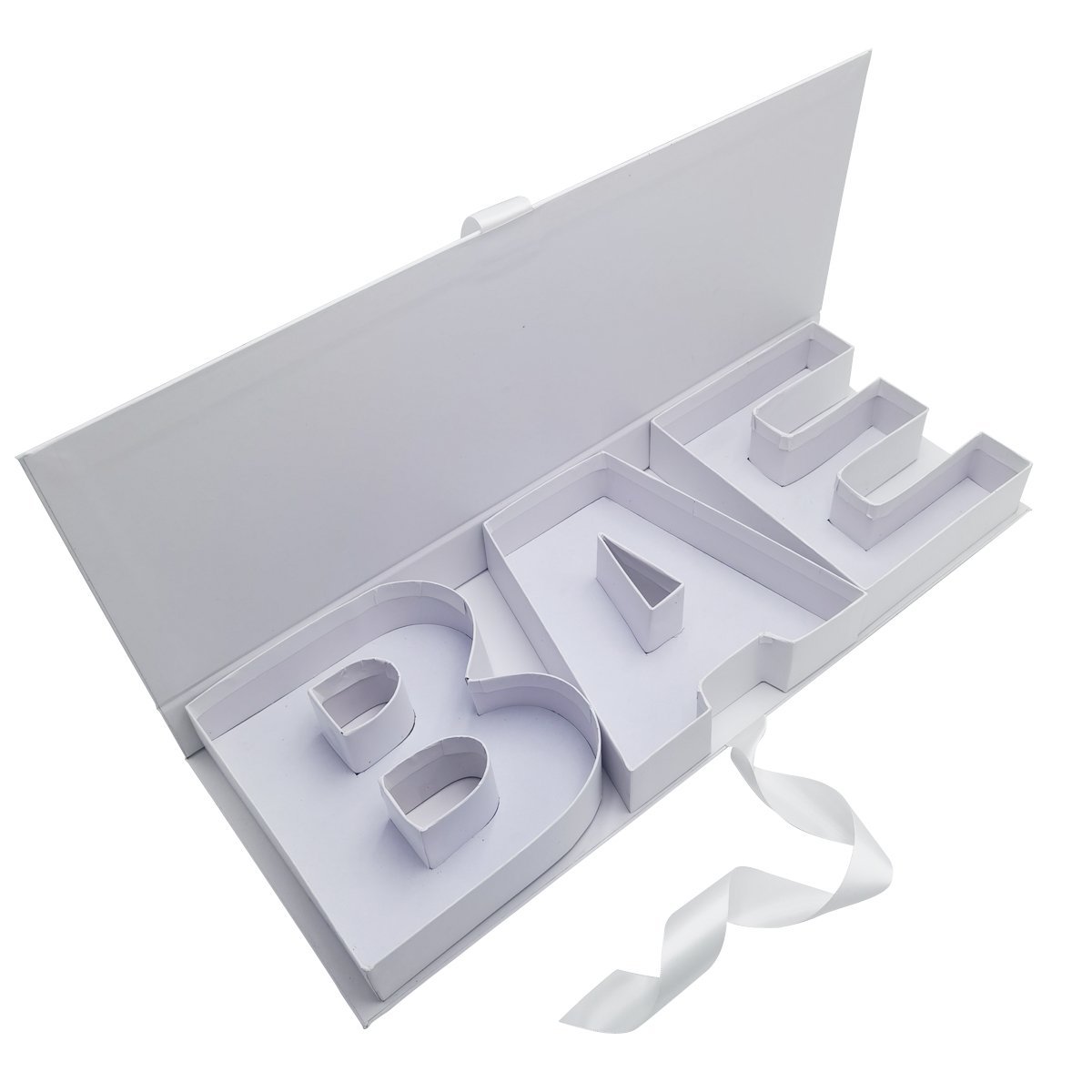 Sweet Flower Fillable Decorative BABY Boy Shower chocolate cardboard letter BAE gift box for Aunt Lover