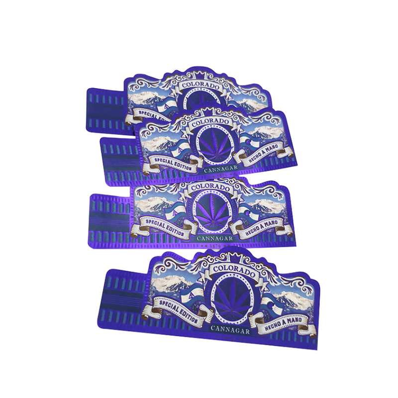 Custom Cigar labels and tags sheet logo gold foil stamping packaging sticker China maker