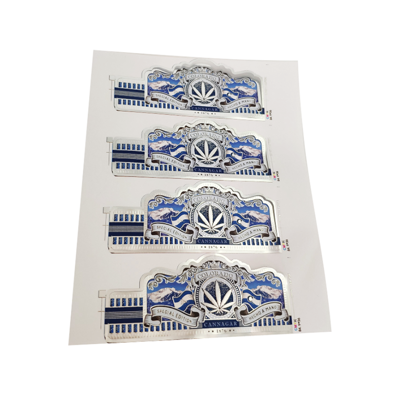 Custom Cigar labels and tags sheet logo gold foil stamping packaging sticker China maker