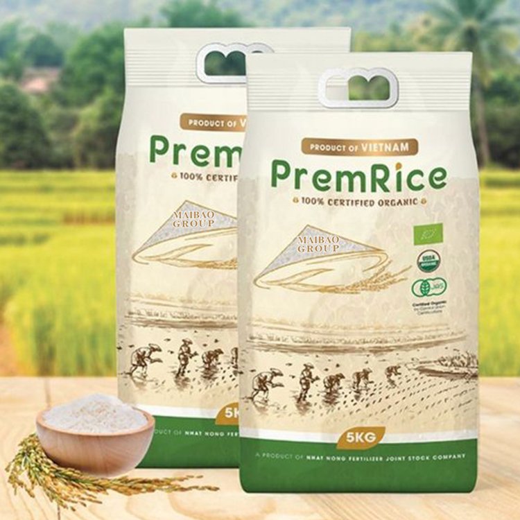 Custom Printed 2kg 10kg Classic Jasmine Rice Bag With Handle Vacuum Flour Packaging Bag Laminated Plastic Rice Bag 1kg 3kg 5kg