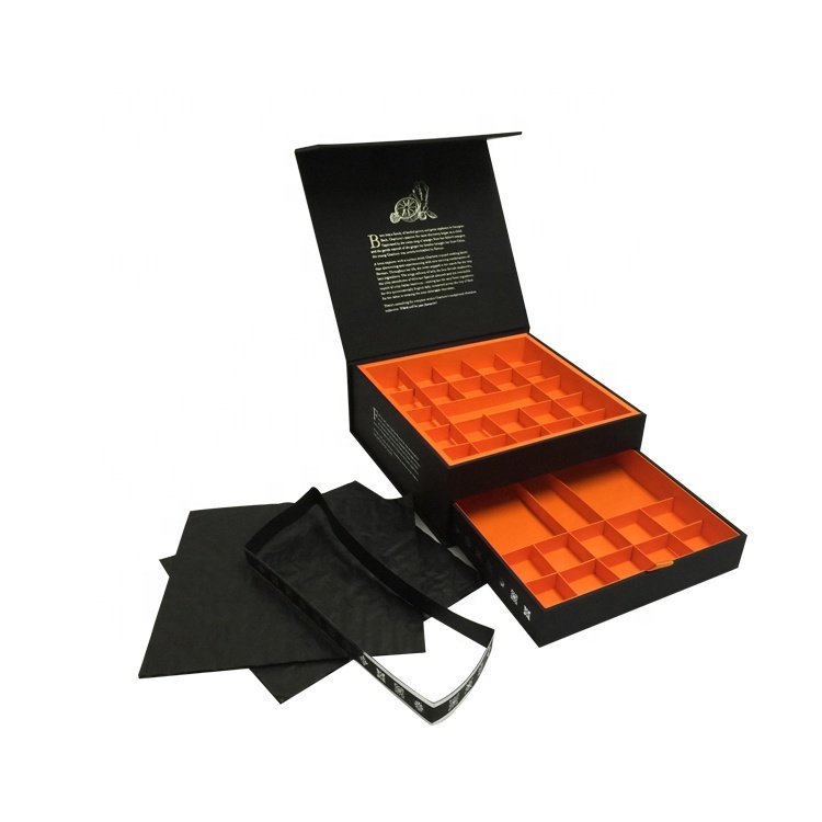 Custom Handmade Luxury Black Paper Cardboard Box Sweet Chocolate Bar Gift Packaging Empty Chocolate Box