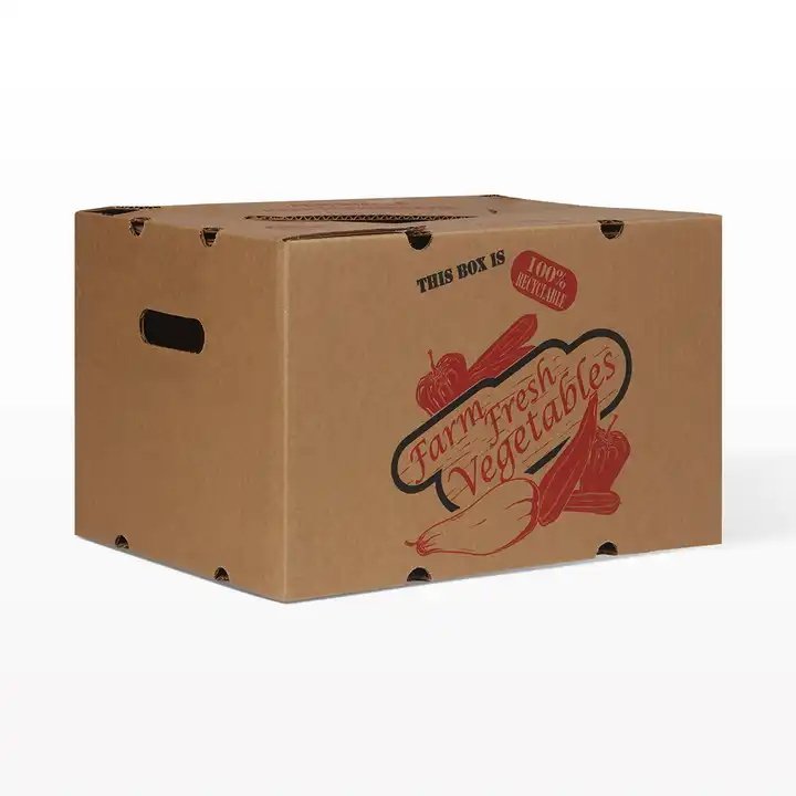 Wholesale Sturdy Guaranteed Quality Printing Corrugated Packaging Paper Boxes For Fruits And Vegetables With Your Own Logo
