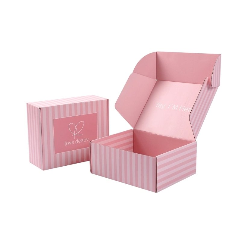 Wholesale Custom Logo Black Luxury Corrugated Mailing Box Clothing Shipping Box Packaging Verzenddozen