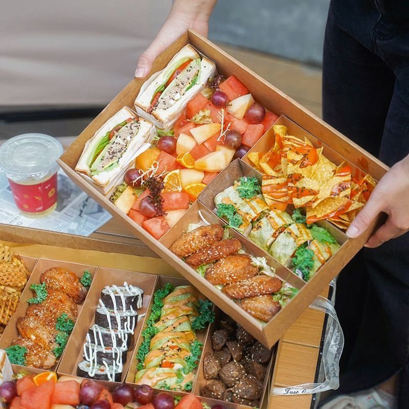 manufacturer take away cookie box package bio-degradable large biscuit food packaging paper boxes