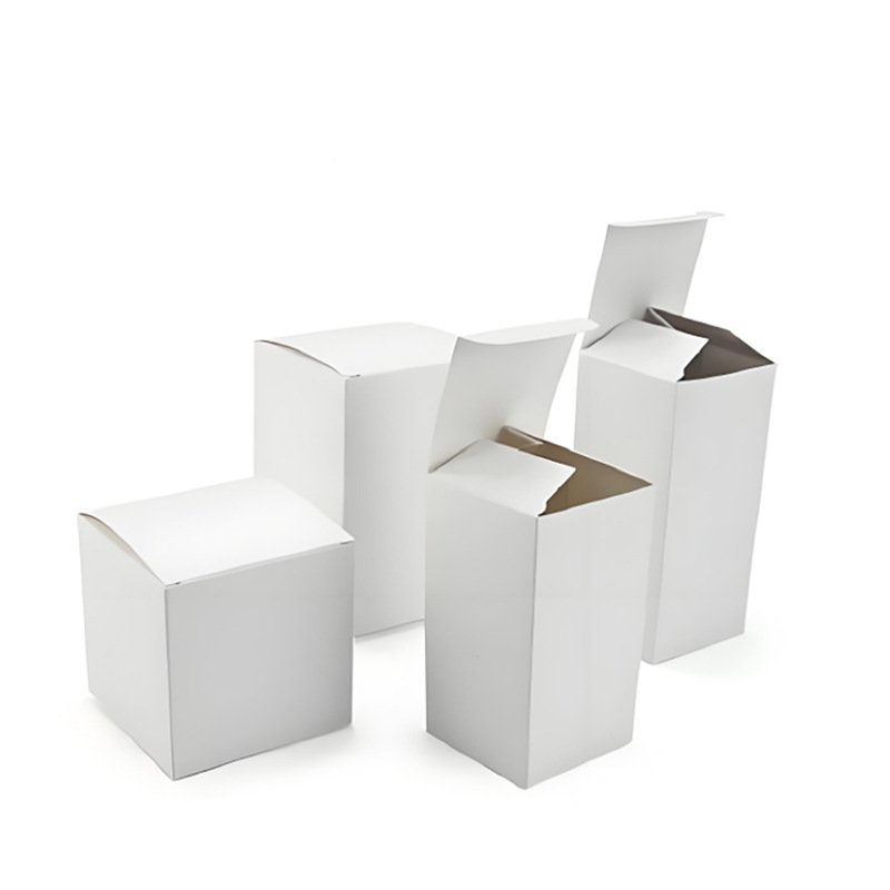 Customize Sizes Blank White Paper Packaging Recycled Kraft Paper Gift Box Handmade Soap Packaging Cardboard Packing Carton Box