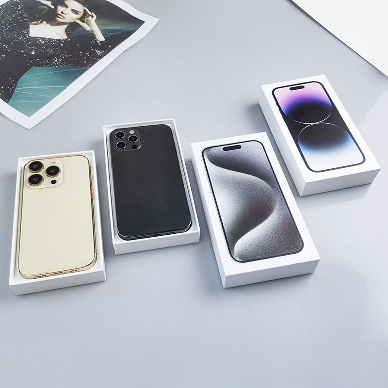 empty mobile phone box cellphone packaging paper lid and bottom empty mobile phone box for Samsung