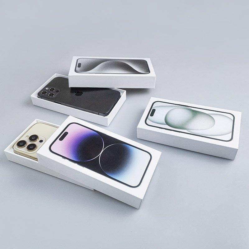 empty mobile phone box cellphone packaging paper lid and bottom empty mobile phone box for Samsung