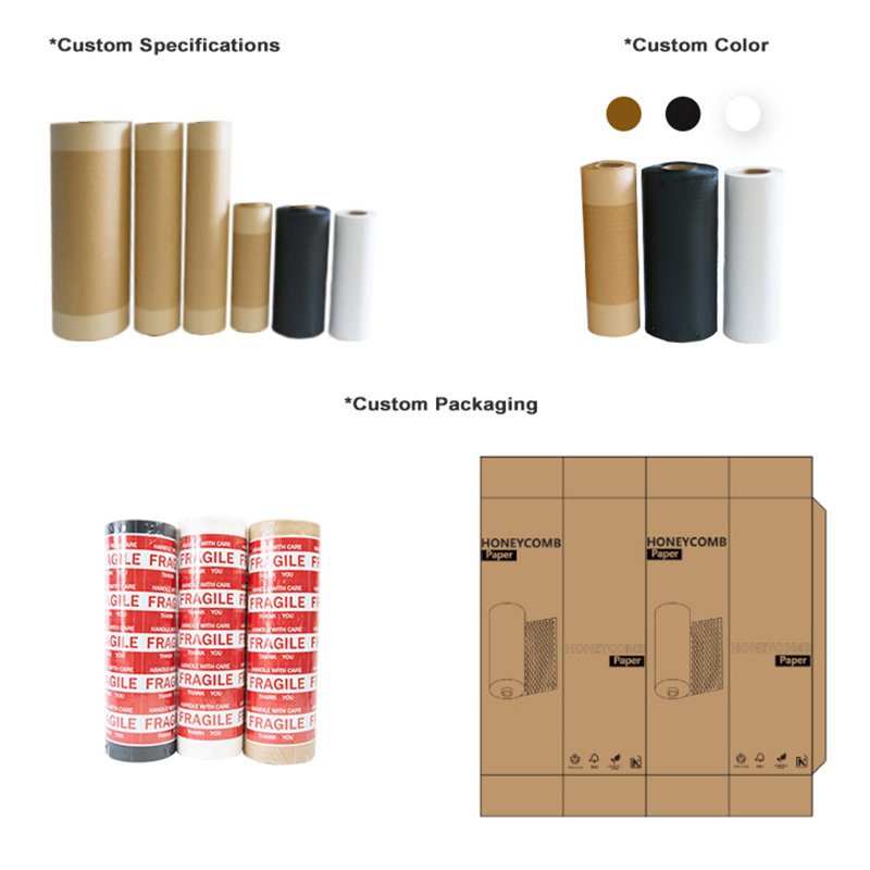 Trusted Quality Supplier Custom Printing Logo Brand Packaging Design Honeycomb Paper Roll