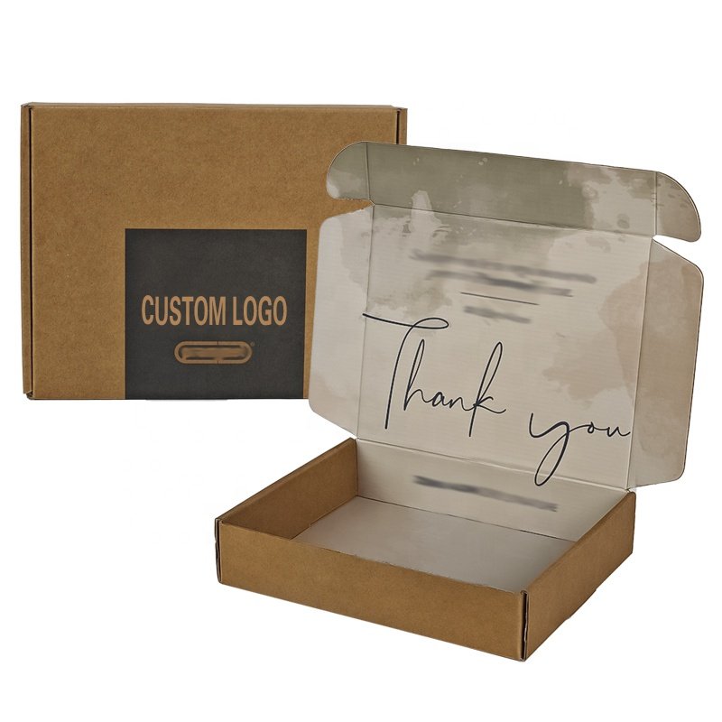 Kraft paper cartons novel design china wholesale corrugated shipping mailer custom packaging boxes for shoes clothing