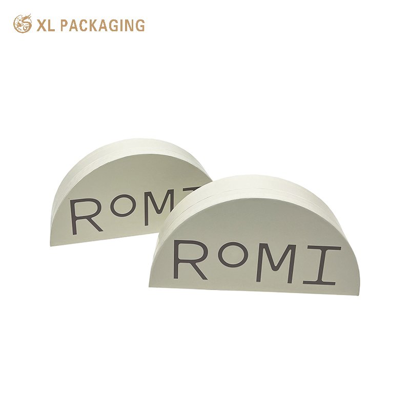 Customized Embossing LOGO Semi-Circle Half Round Shape Cosmetic Packaging Box With EVA Foam Tray