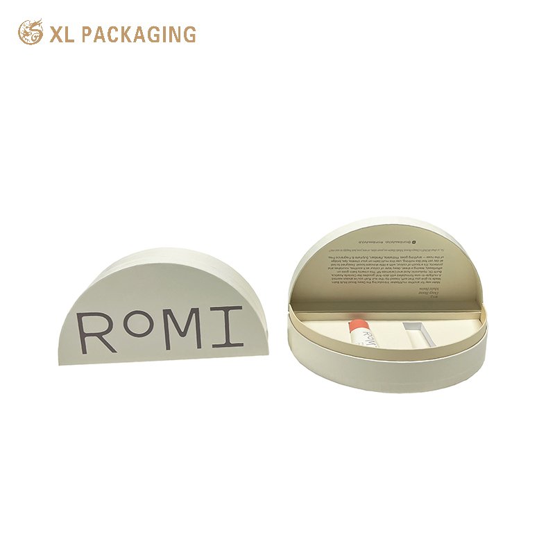 Customized Embossing LOGO Semi-Circle Half Round Shape Cosmetic Packaging Box With EVA Foam Tray