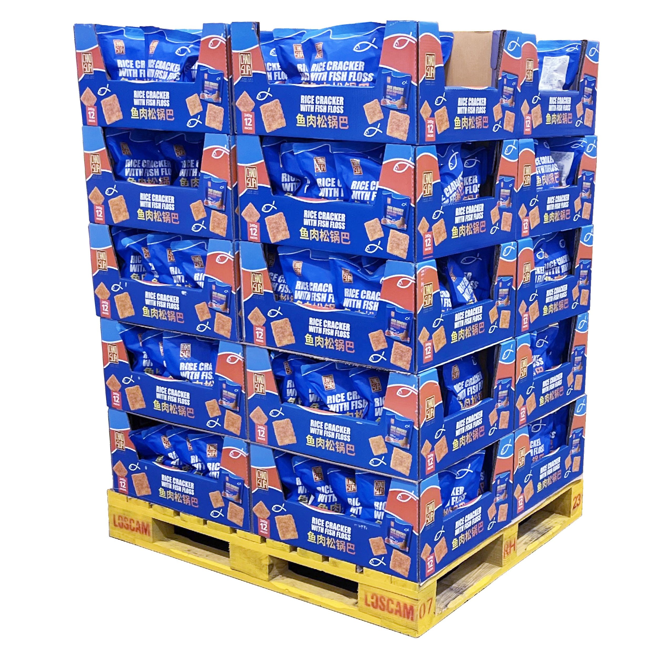 Snack/Toy/Product Corrugated Cardboard Customized Counter Shipper Box Paper PDQ Display Boxes At Supermarket For Retail Food
