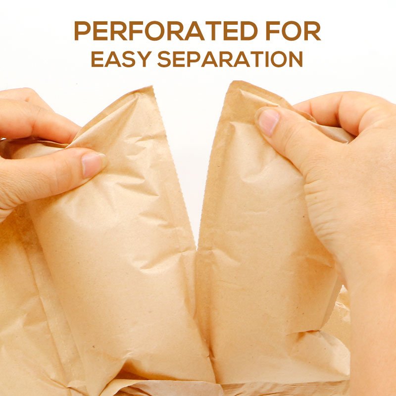 Kraft Paper Air Pillow Bag Inflatable Cushion Bag Void Filling Paper Air Pillows Film Packaging Material