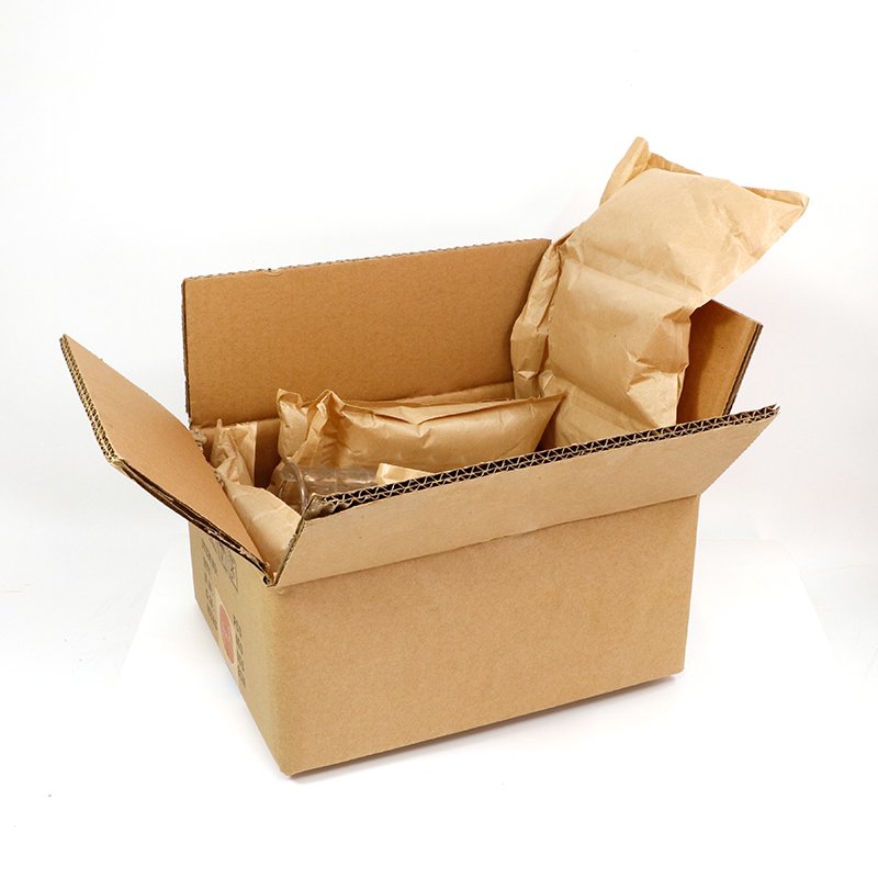 Kraft Paper Air Pillow Bag Inflatable Cushion Bag Void Filling Paper Air Pillows Film Packaging Material