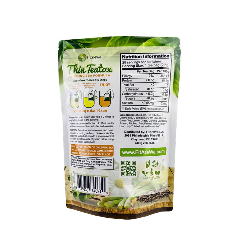 Spice plastic packaging for coconut sugar custom print food package plastic ziplock pouch bag tea bag