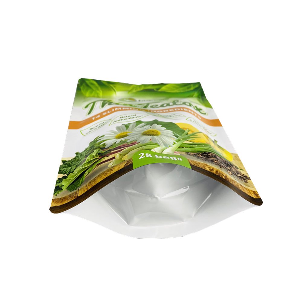 Spice plastic packaging for coconut sugar custom print food package plastic ziplock pouch bag tea bag