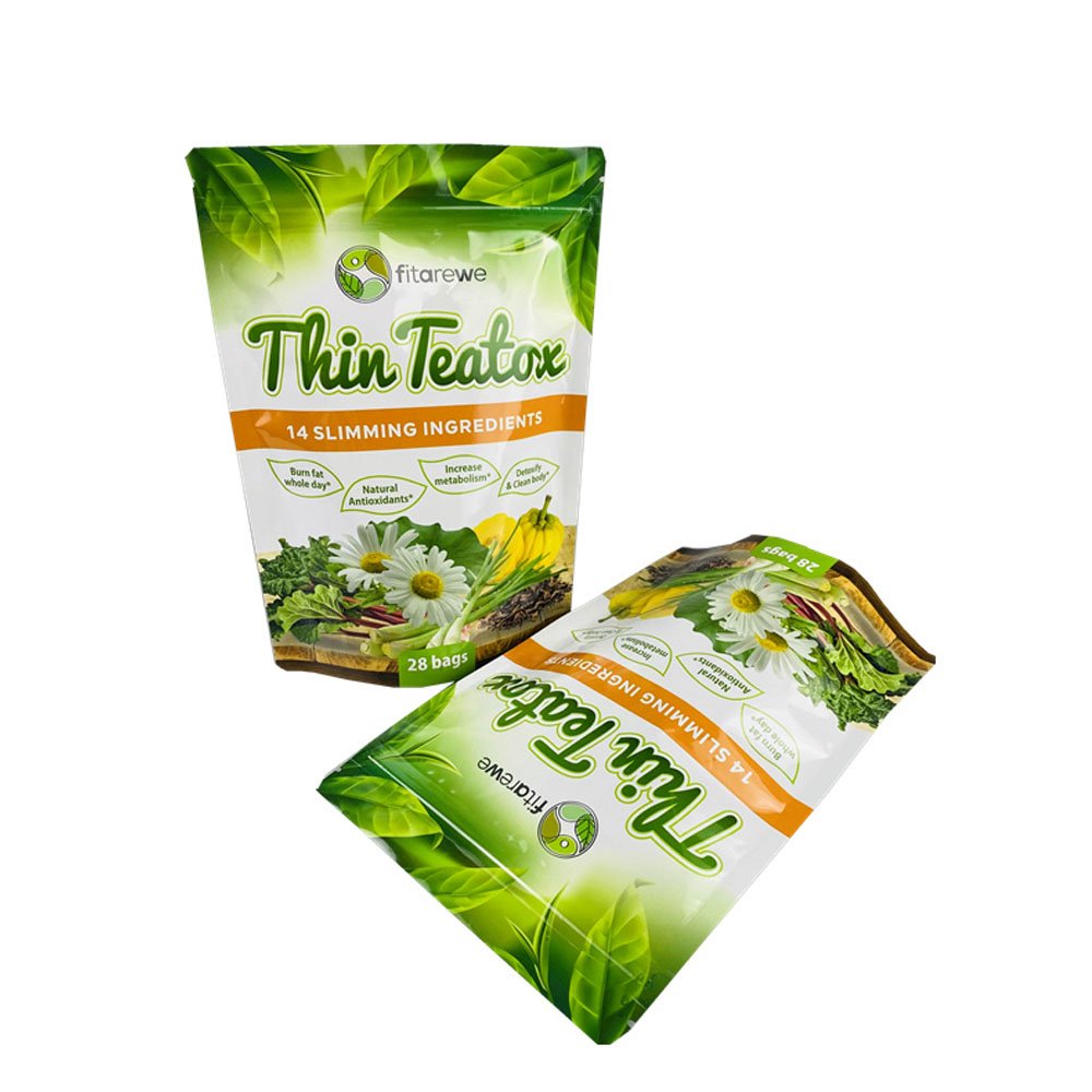Spice plastic packaging for coconut sugar custom print food package plastic ziplock pouch bag tea bag