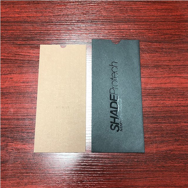 Luxury UV spot black Kraft paper receipt sleeve pouch clothing thank you greeting cards holder envelope sleeve