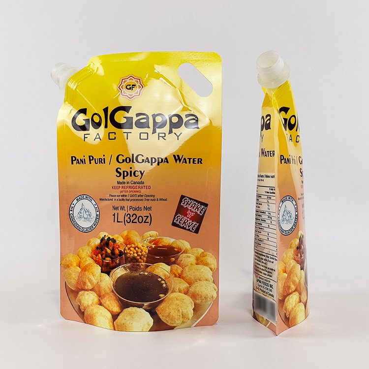 Customized liquid spout pouch bag plastic food grade stand up drinking pouch with spout for sauce and other beverage
