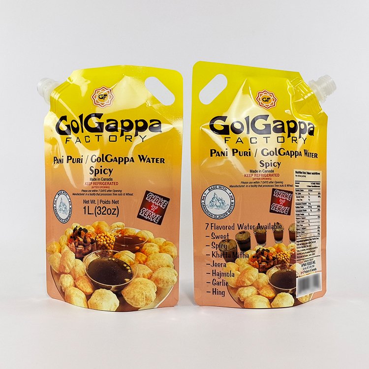 Customized liquid spout pouch bag plastic food grade stand up drinking pouch with spout for sauce and other beverage