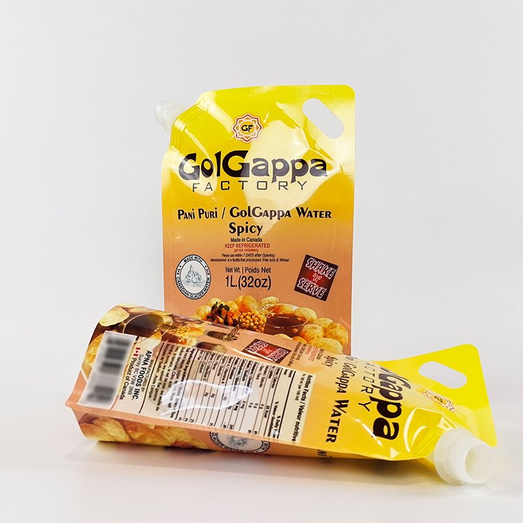 Customized liquid spout pouch bag plastic food grade stand up drinking pouch with spout for sauce and other beverage