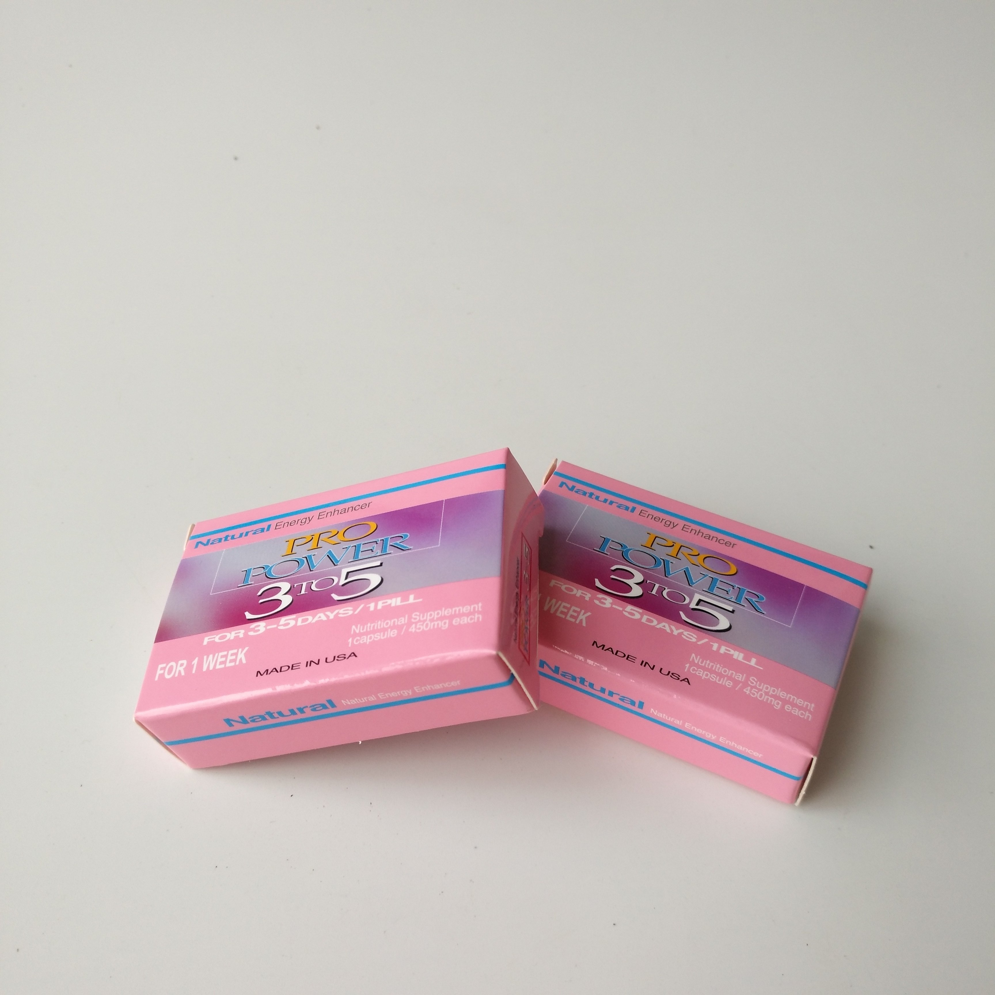 Empty cardboard pill box 7 days for male pro-powder 3 to 5 wild panther 6000 Cartridge Packaging paper box